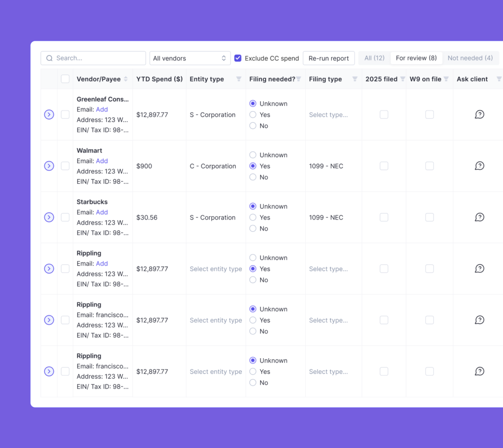1099 Tracking Software for Bookkeepers & Accountants | Double